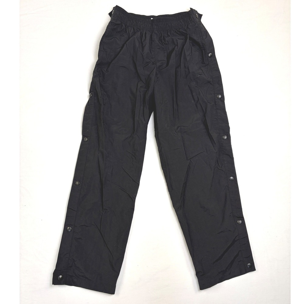Vintage Speedo Mens Large Black Nylon Snap Side Breakaway Track Pants‎ Y2K 90s